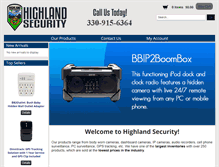 Tablet Screenshot of highland-security.com